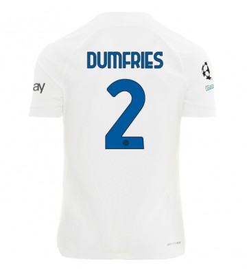 Inter Milan Denzel Dumfries #2 Replika Udebanetrøje 2023-24 Kortærmet